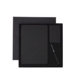 TESSIN - CHANGE ZERO Sustainable Gift Set with Refillable Notebook, Pen & Cardholder - Black